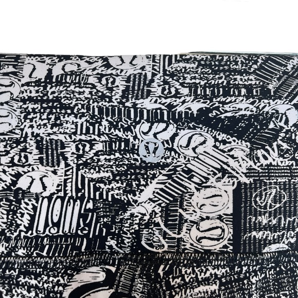 lululemon Wunder Train High Rise Tight 25” Tear It Up Alpine White Black size 10 - Picture 4 of 7